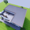 Small House Plans 8x10 Meter House Design 26x33 Feet 2 Bed 1 Bath Shed with Terrace Roof PDF Plan