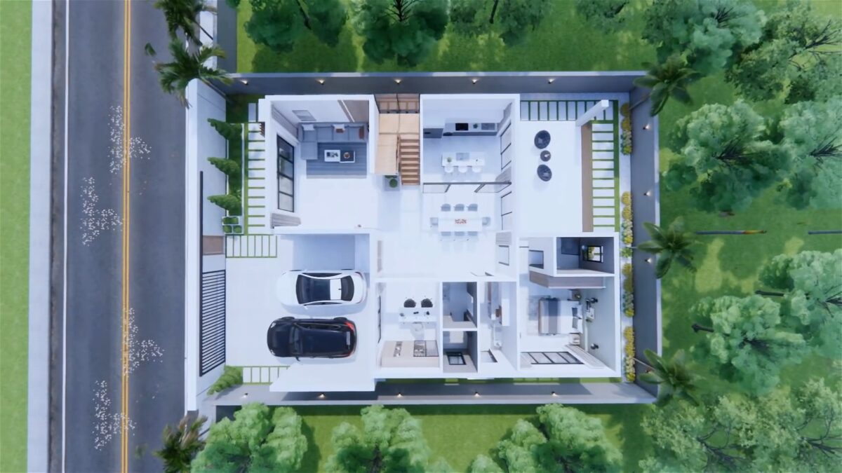 Modern House Plan 12x15 Meter Home Design 39x49 Feet - Image 5